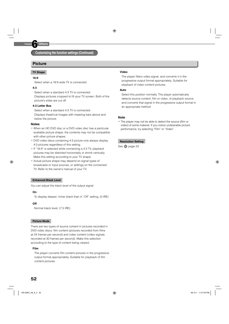 Picture | Toshiba HD-A2KC User Manual | Page 52 / 72