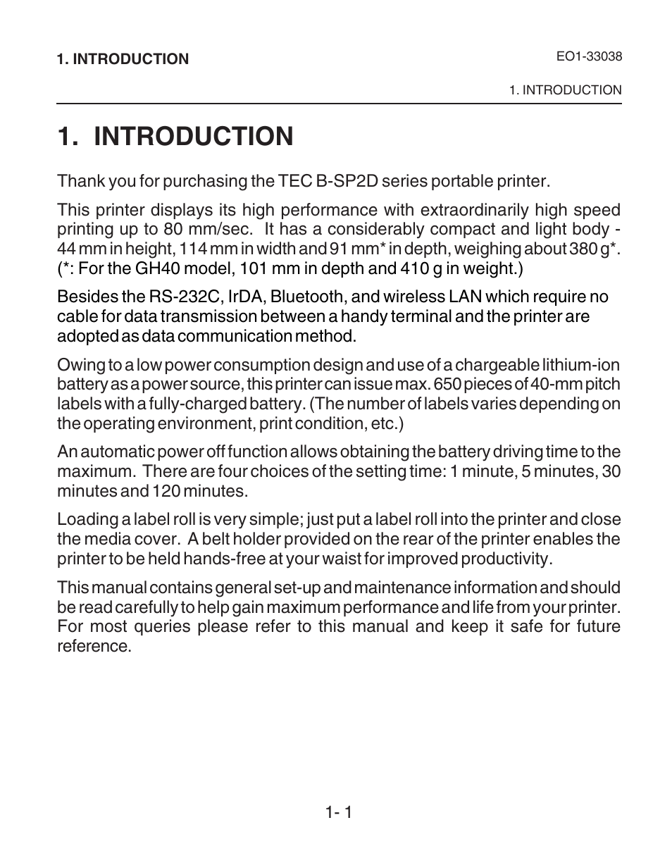 Introduction | Toshiba B-SP2D User Manual | Page 13 / 50