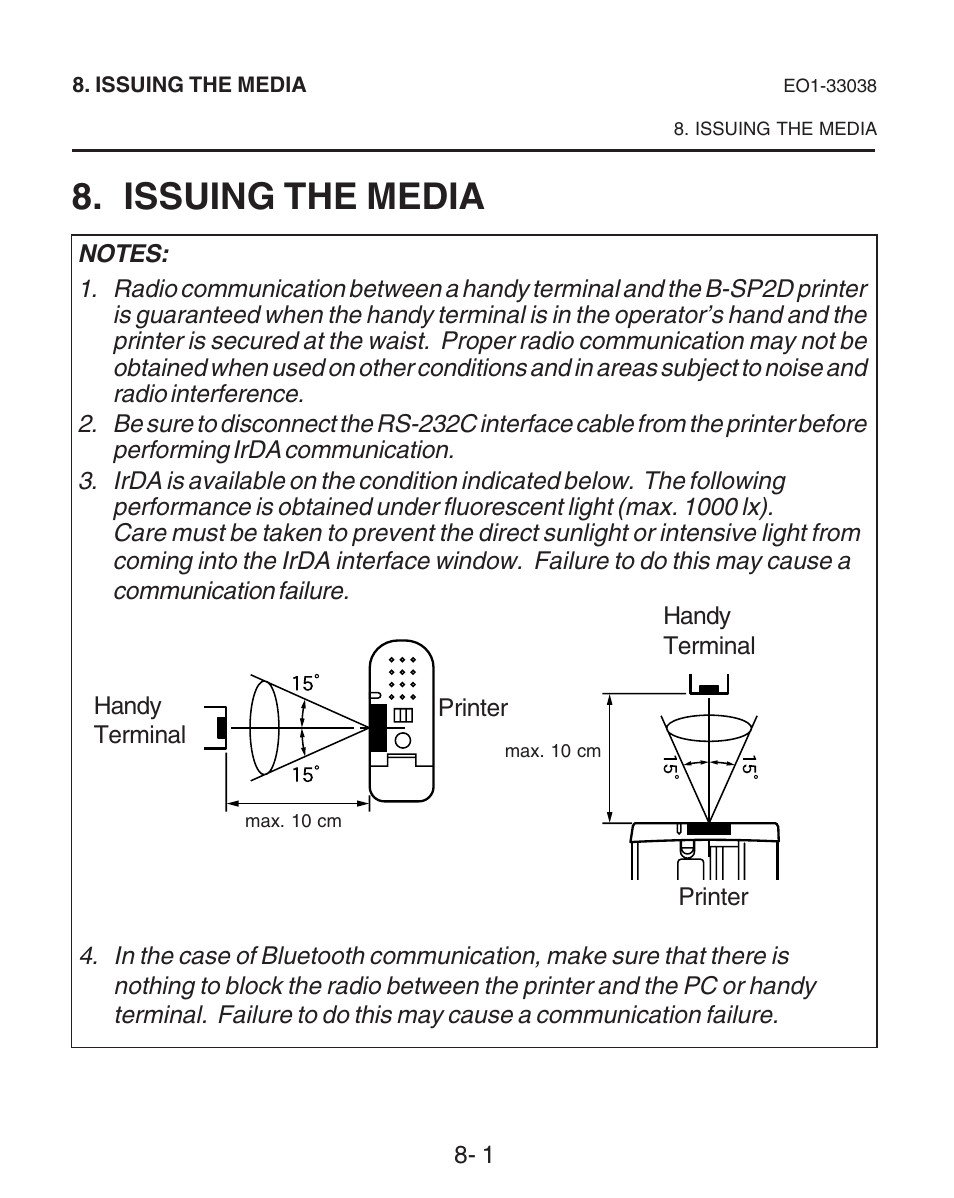 Issuing the media | Toshiba B-SP2D User Manual | Page 34 / 50