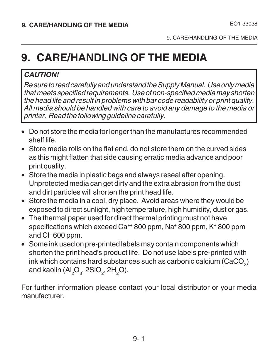 Care/handling of the media | Toshiba B-SP2D User Manual | Page 38 / 50