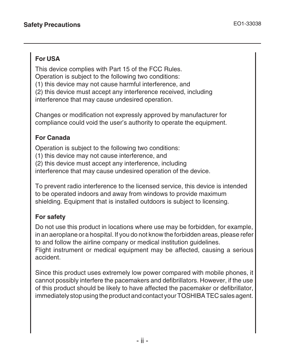 Toshiba B-SP2D User Manual | Page 4 / 50