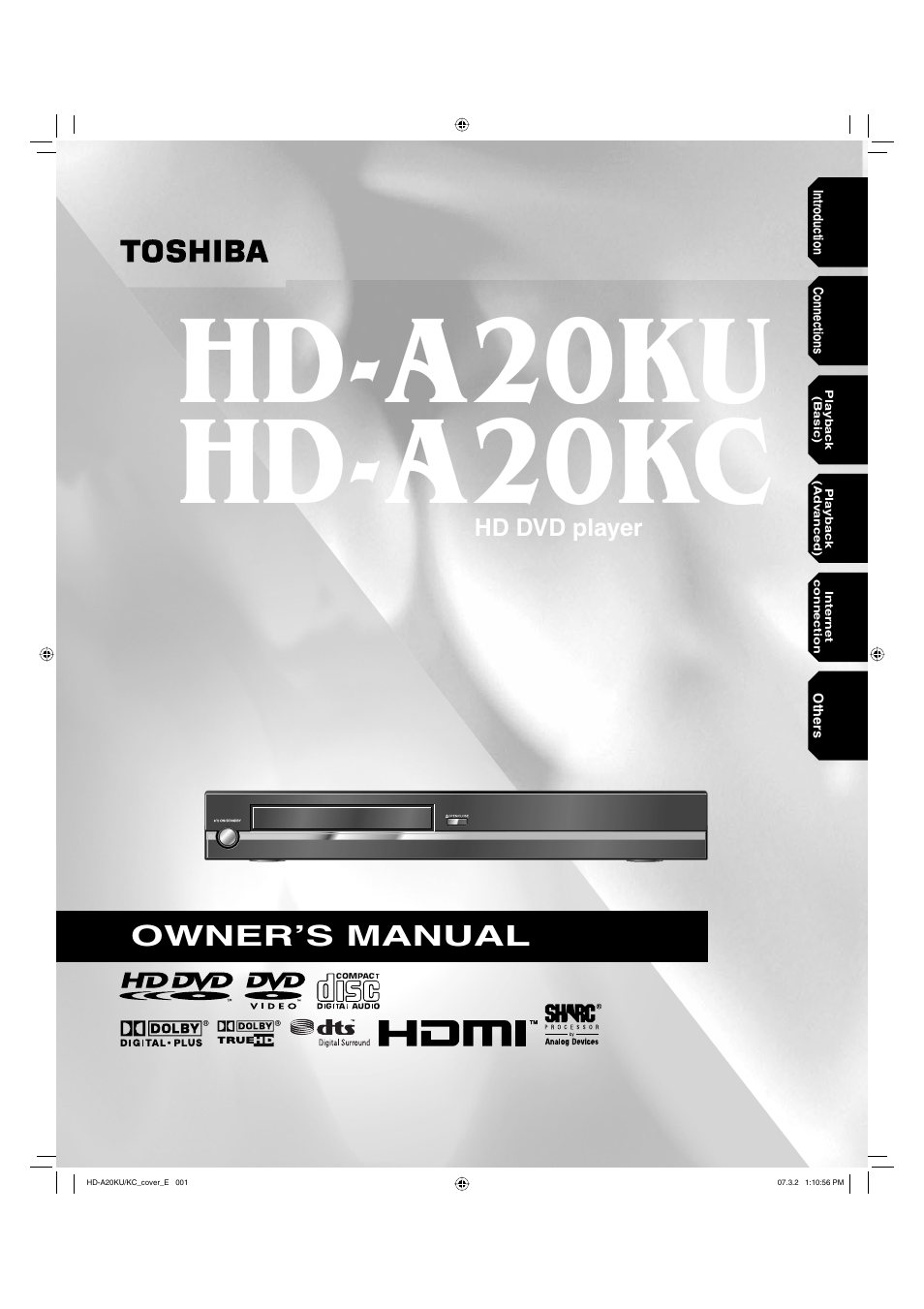 Toshiba HD-A20KU User Manual | 76 pages