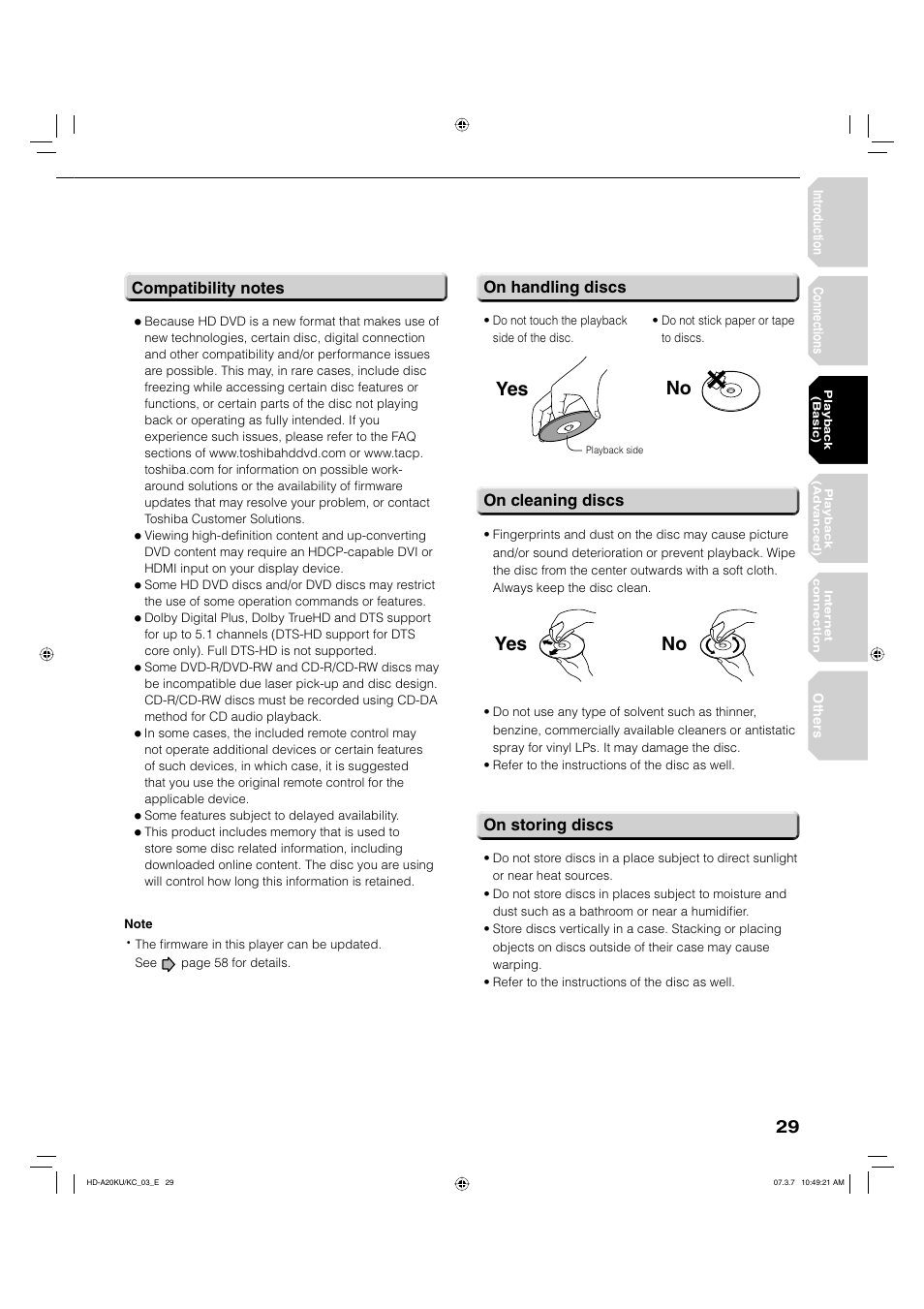 O 9es, Yes .o | Toshiba HD-A20KU User Manual | Page 29 / 76