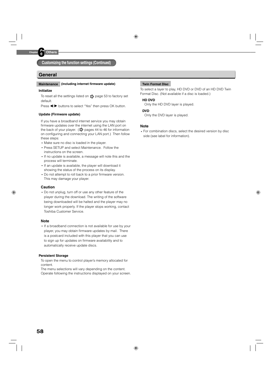 General | Toshiba HD-A20KU User Manual | Page 58 / 76