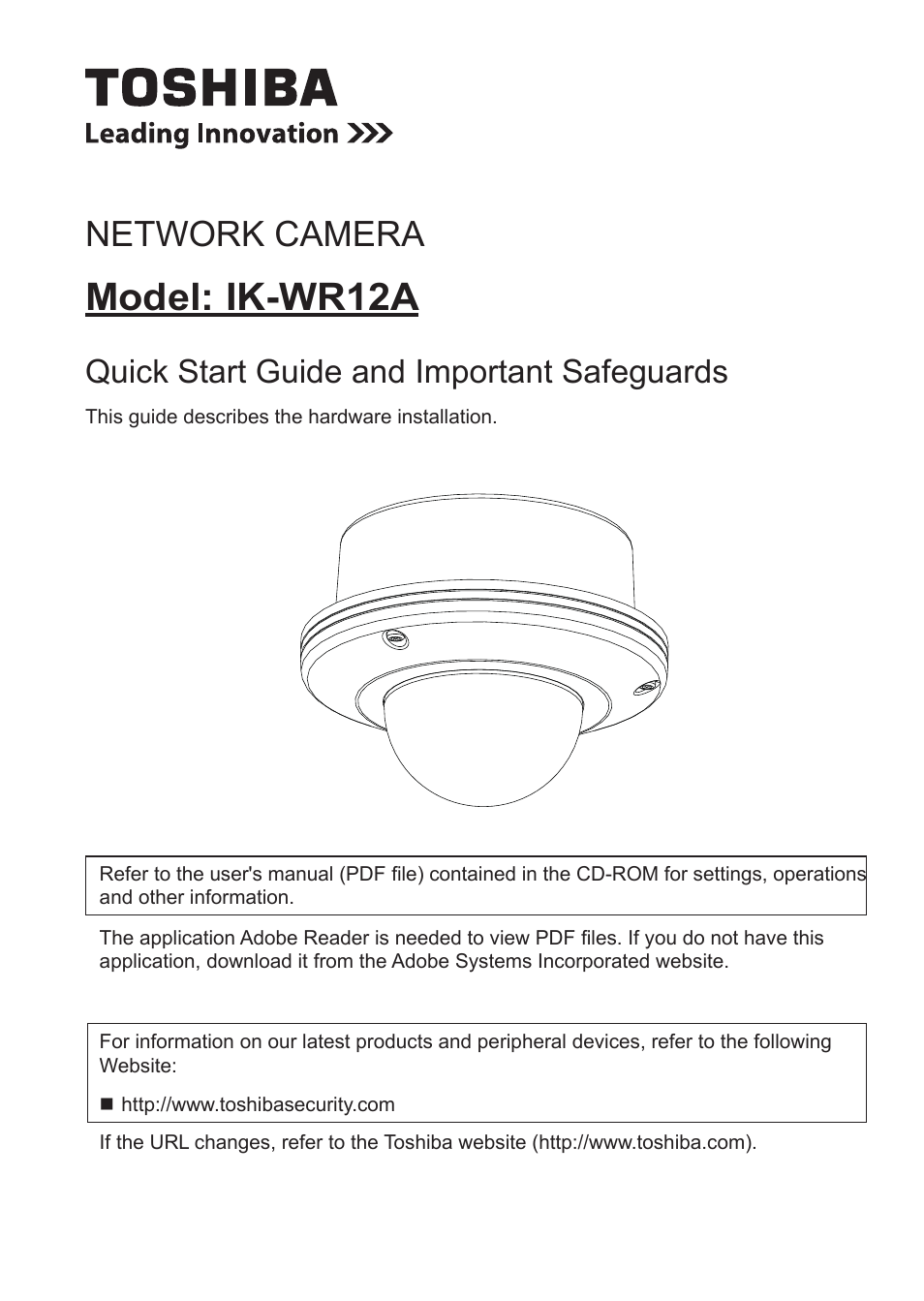 Toshiba 625012200G User Manual | 24 pages