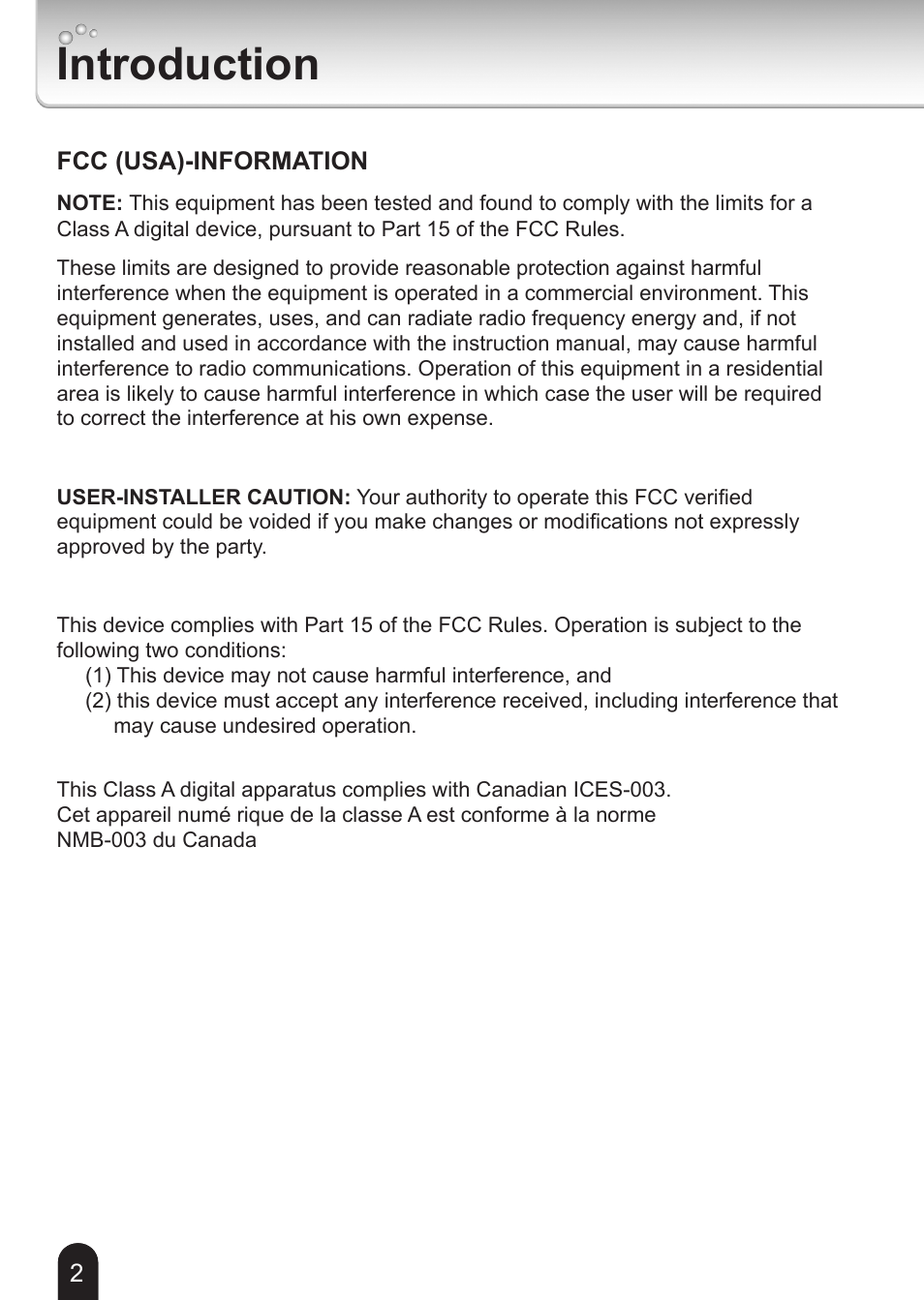 Introduction | Toshiba 625012200G User Manual | Page 2 / 24