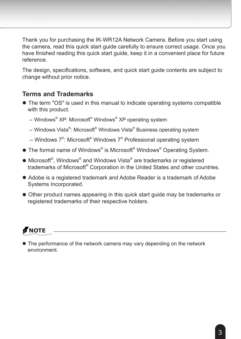 Terms and trademarks | Toshiba 625012200G User Manual | Page 3 / 24