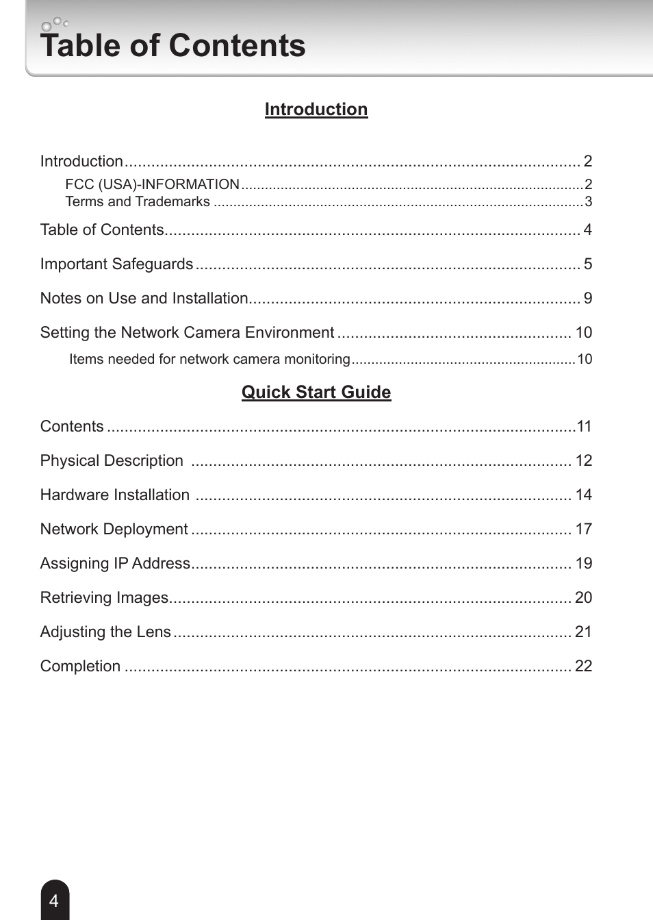 Toshiba 625012200G User Manual | Page 4 / 24