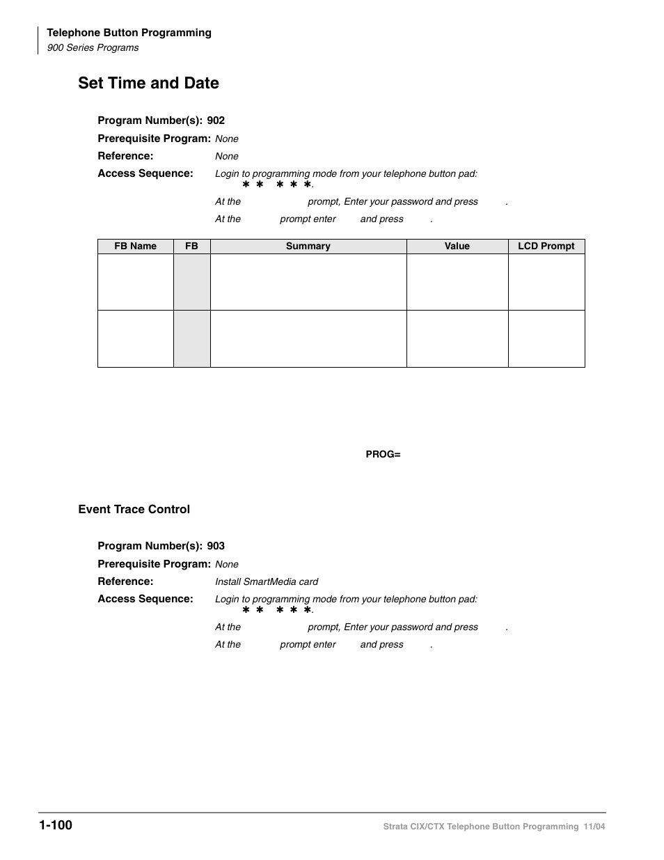 Set time and date, Set time and date -100 | Toshiba STRATA CIX User Manual | Page 104 / 144