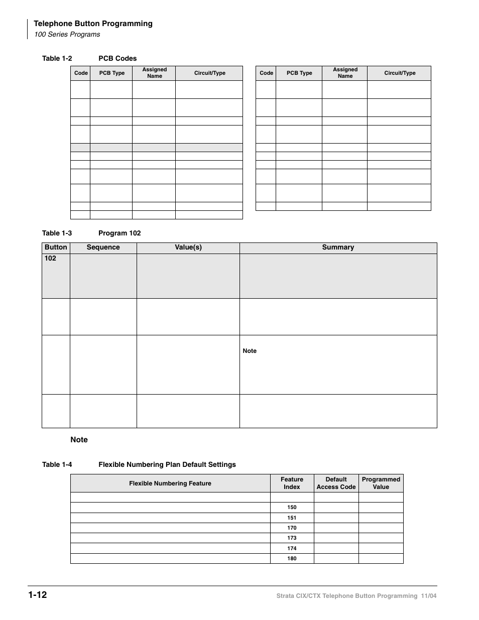 Codes, Telephone button programming | Toshiba STRATA CIX User Manual | Page 16 / 144