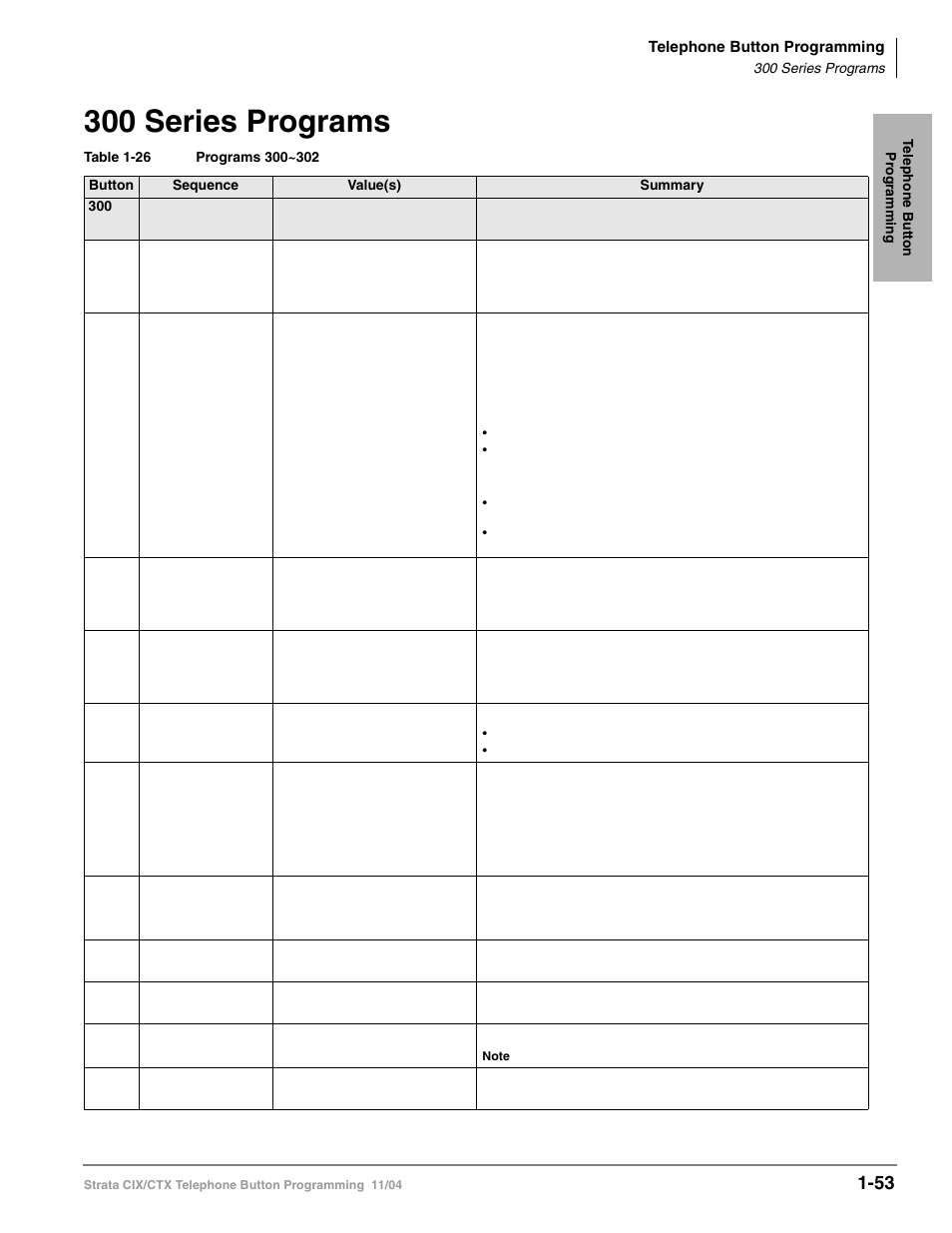 300 series programs, 300 series programs -53 | Toshiba STRATA CIX User Manual | Page 57 / 144