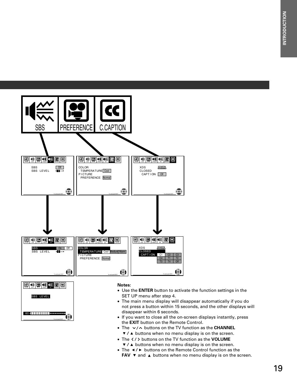 C.caption sbs preference | Toshiba TP 50H60 User Manual | Page 19 / 63