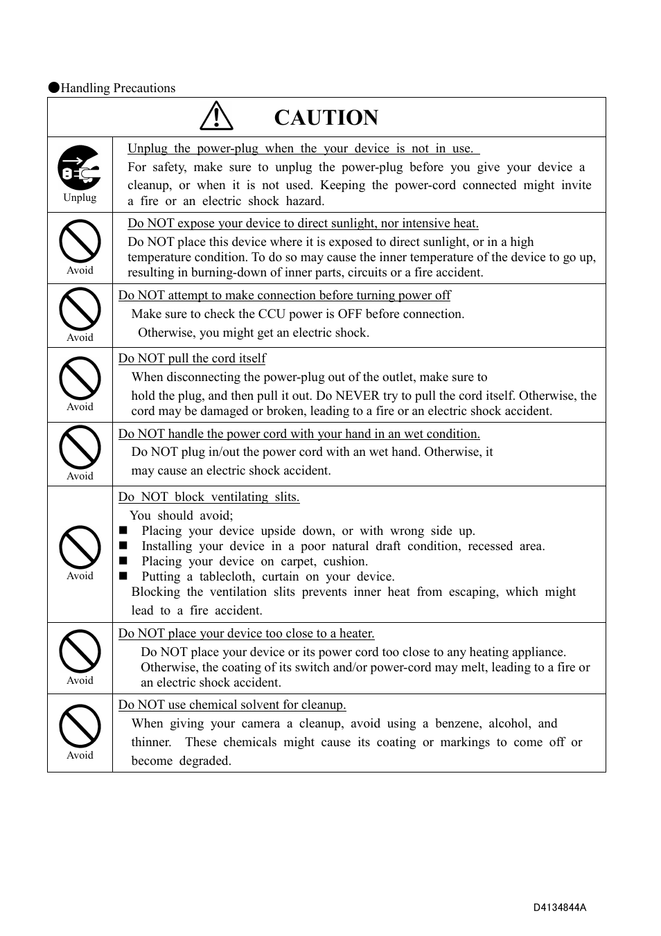 Caution | Toshiba CS4000B Series User Manual | Page 5 / 20