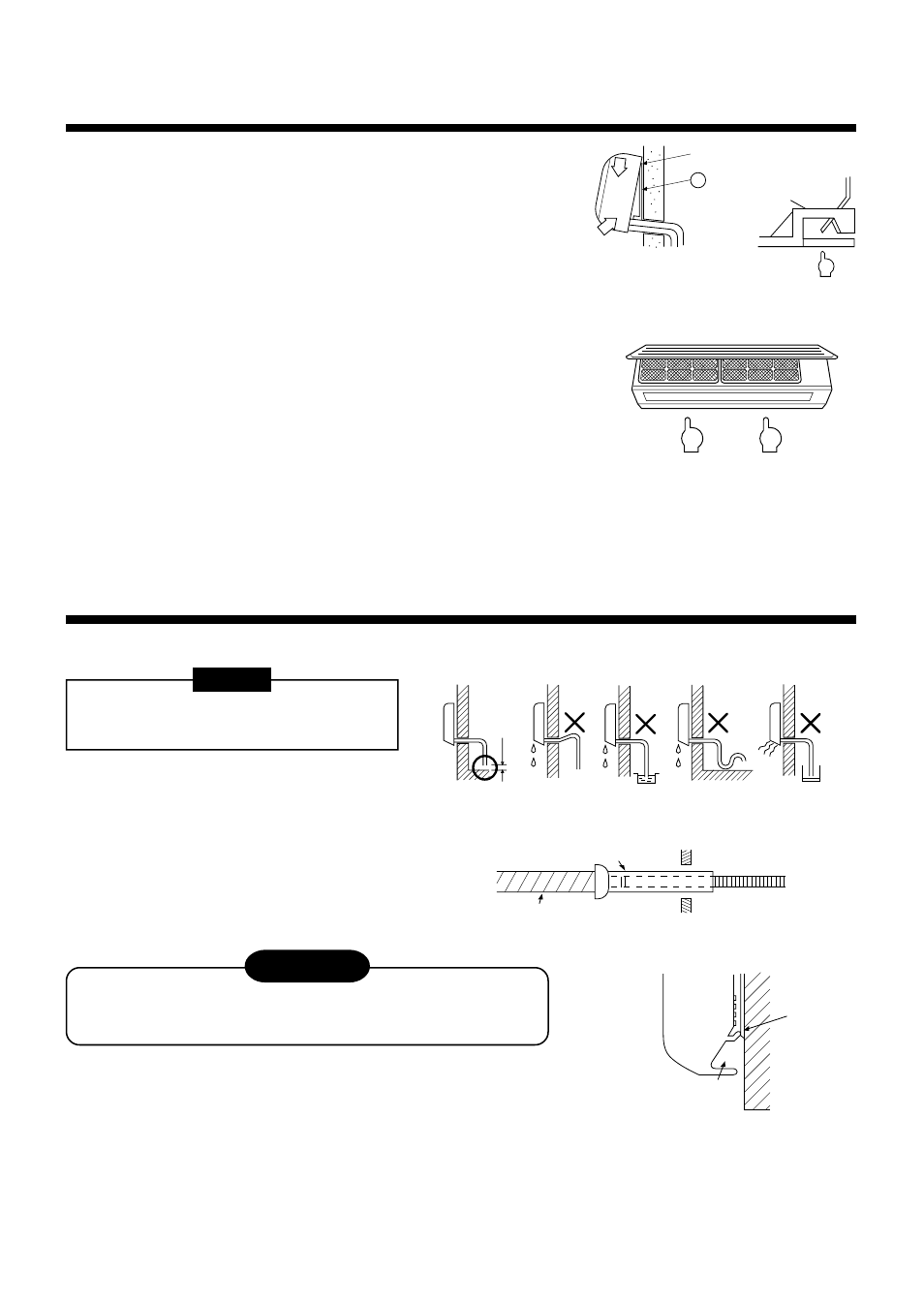 Indoor unit fixing, Drainage, Caution | Toshiba MMK-AP0092H User Manual | Page 12 / 29