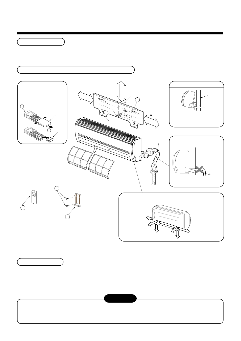 Caution, Installation space, Installation diagram of indoor and outdoor units | Installation place | Toshiba MMK-AP0092H User Manual | Page 7 / 29