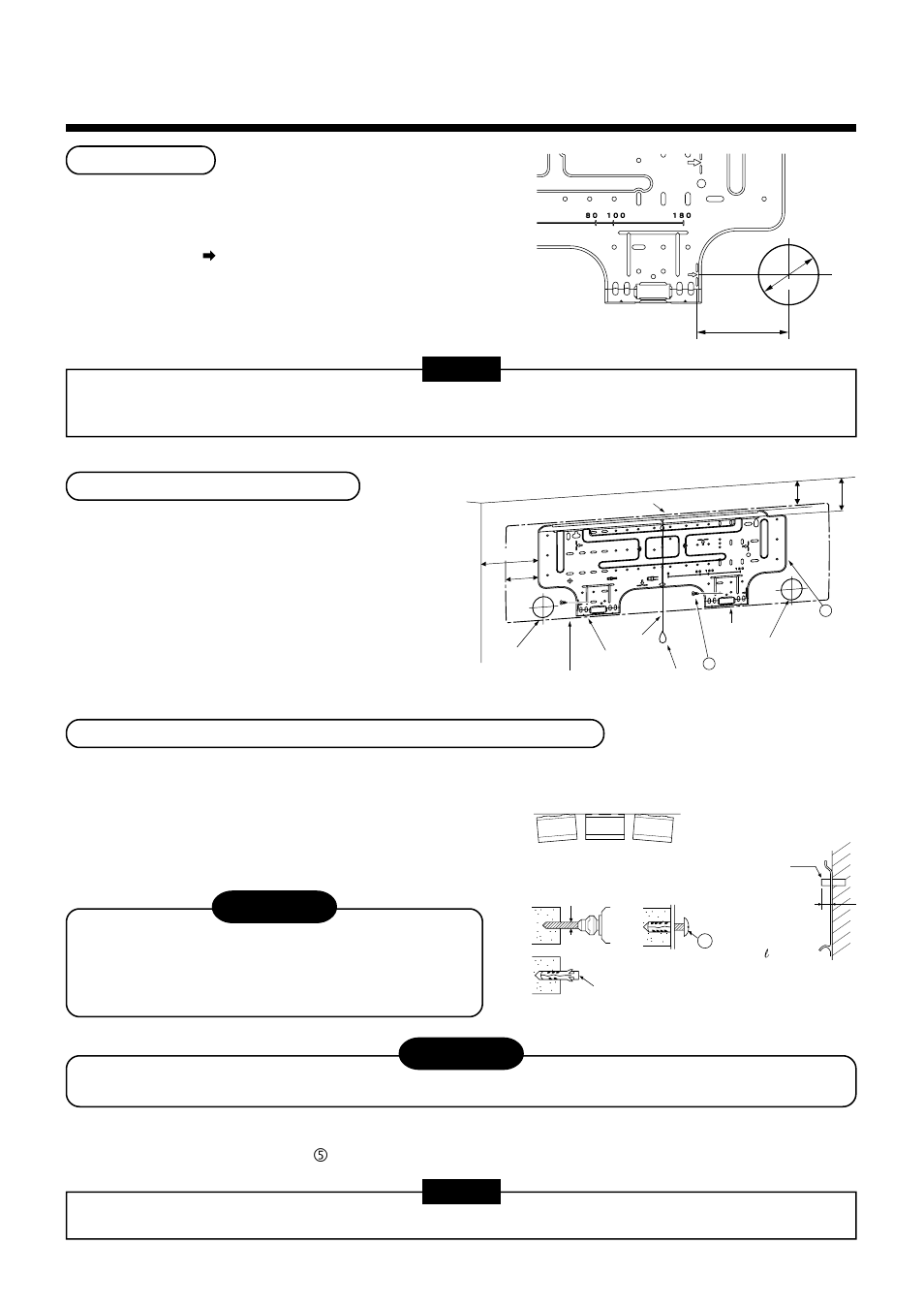Cutting a hole and mounting installation plate, Caution | Toshiba MMK-AP0092H User Manual | Page 9 / 29