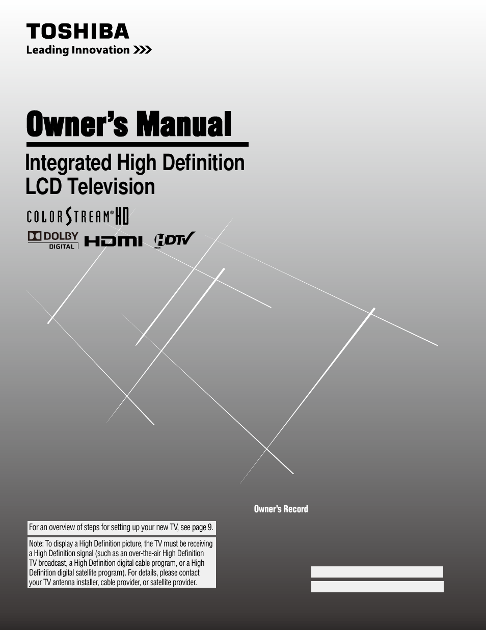 Toshiba 37AV52U User Manual | 62 pages