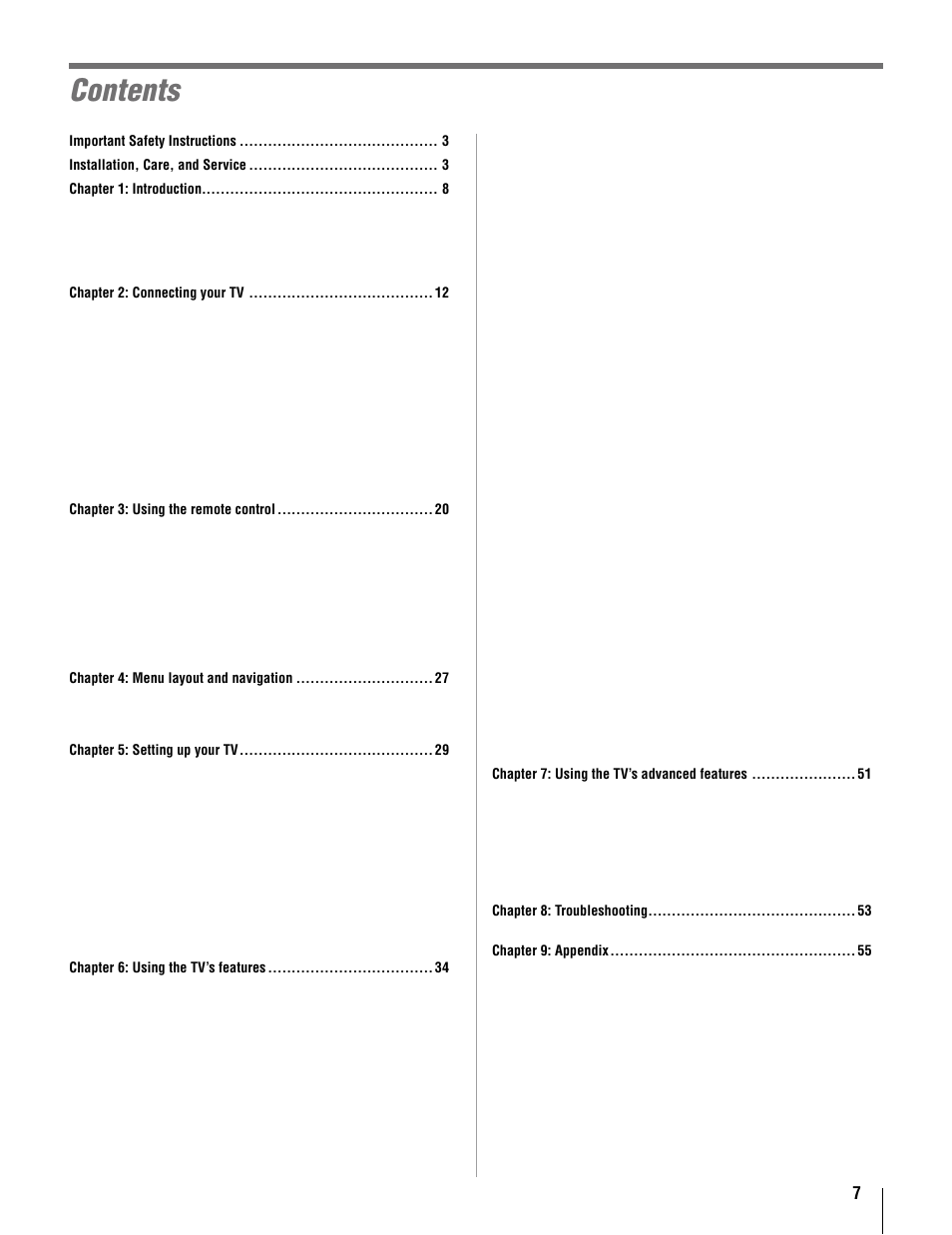 Toshiba 37AV52U User Manual | Page 7 / 62