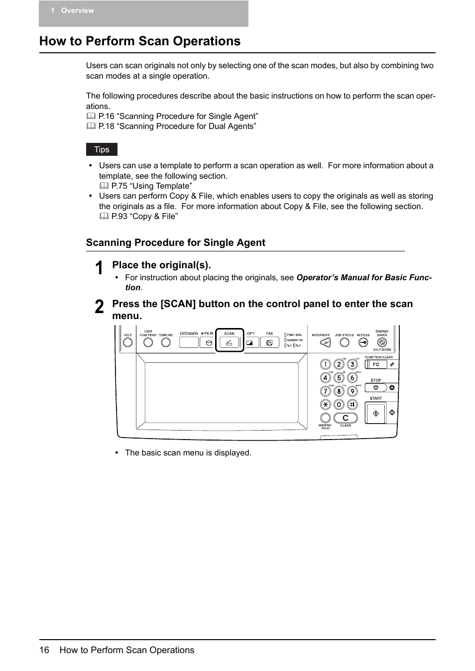 How to perform scan operations | Toshiba ESTUDIO 3500C User Manual | Page 18 / 146