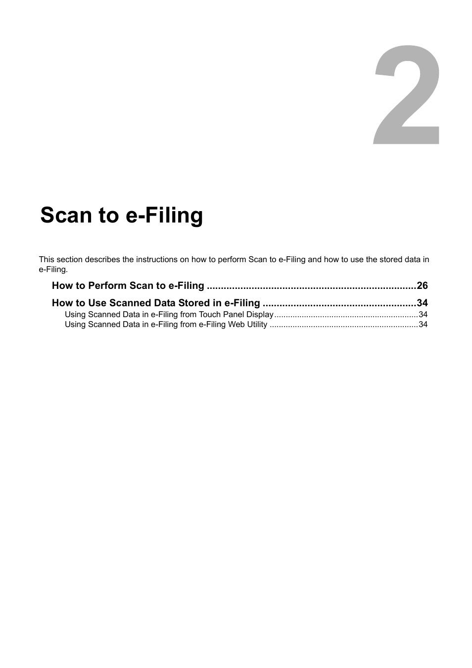 Scan to e-filing, Chapter 2, P.25 “scan to e-filing | Toshiba ESTUDIO 3500C User Manual | Page 27 / 146