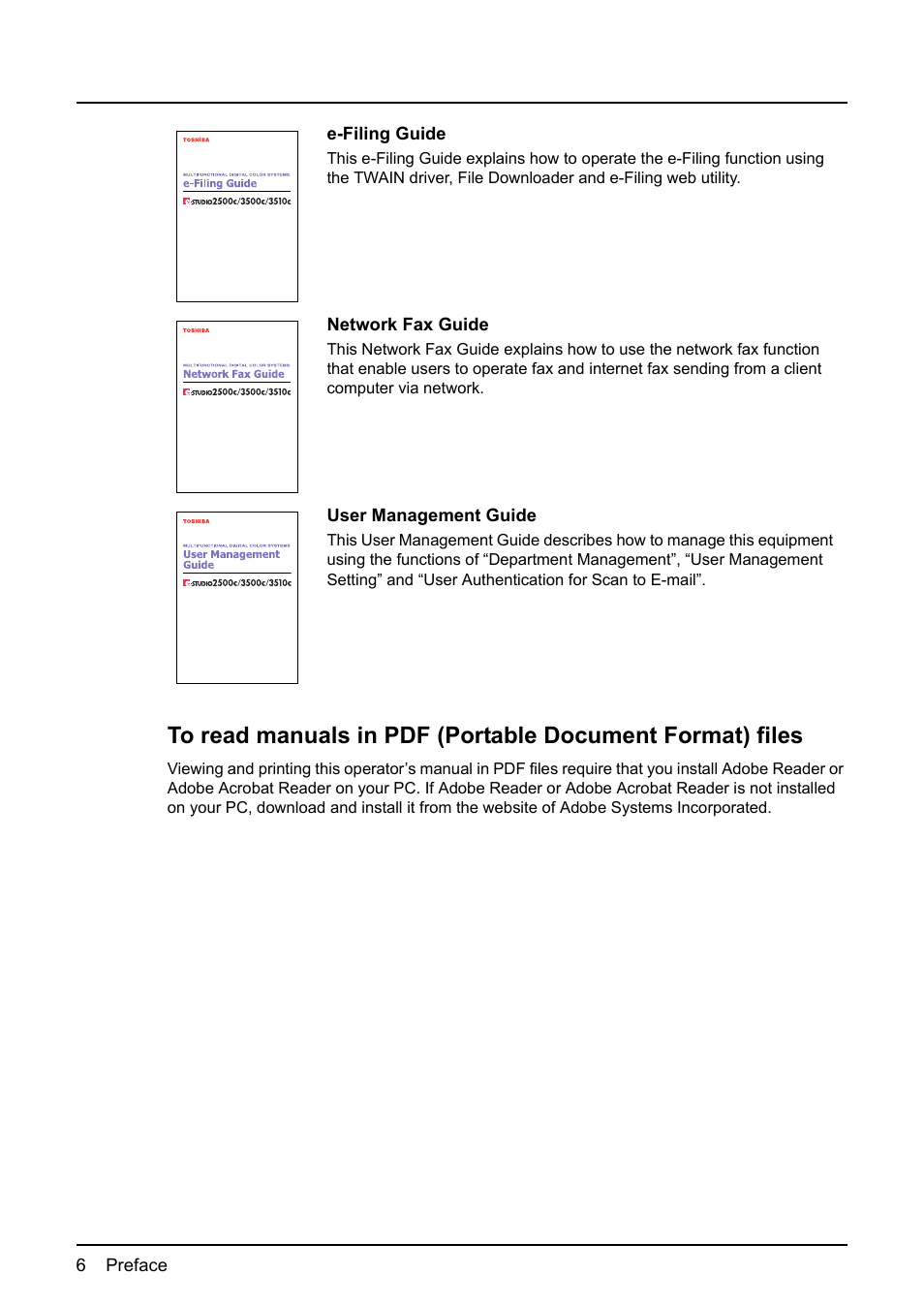 Toshiba ESTUDIO 3500C User Manual | Page 8 / 146