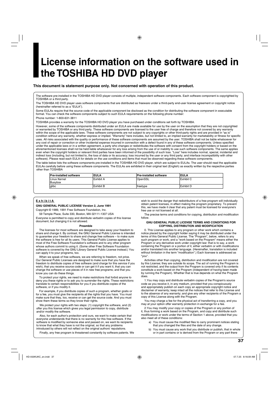 Toshiba HD-A30KU User Manual | Page 37 / 48