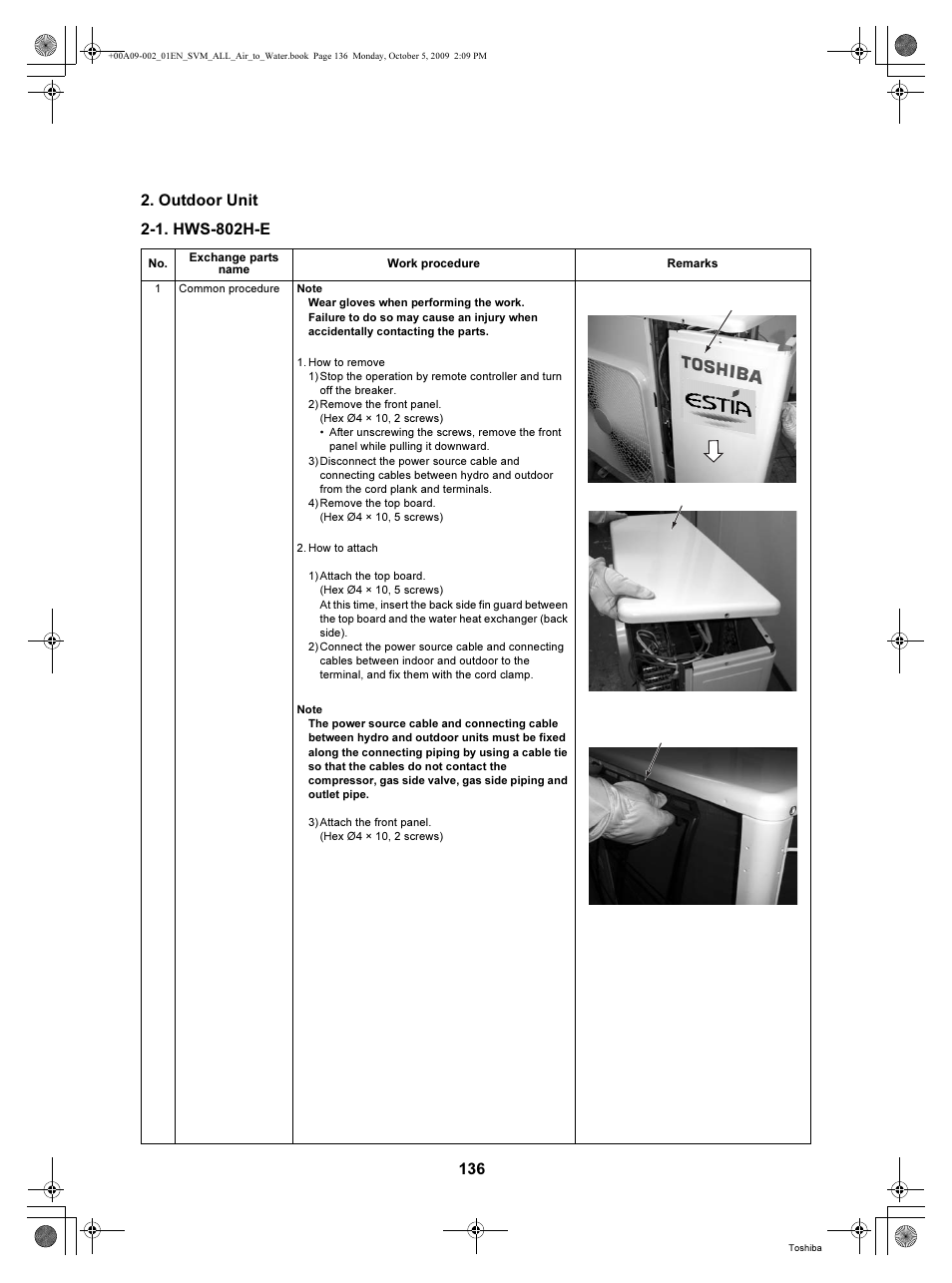 Toshiba HWS-802XWHT6-E User Manual | Page 137 / 168