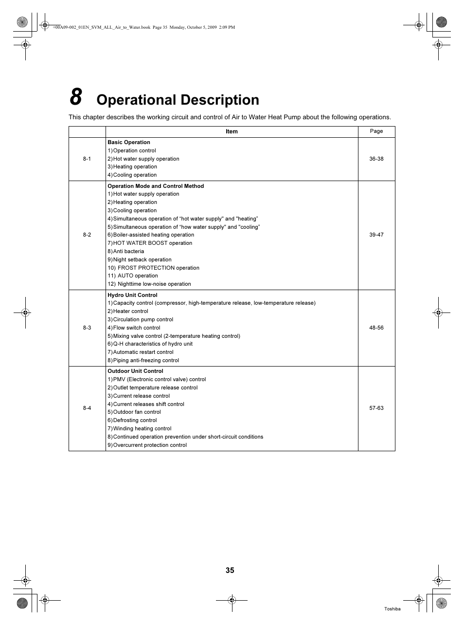 Operational description | Toshiba HWS-802XWHT6-E User Manual | Page 36 / 168