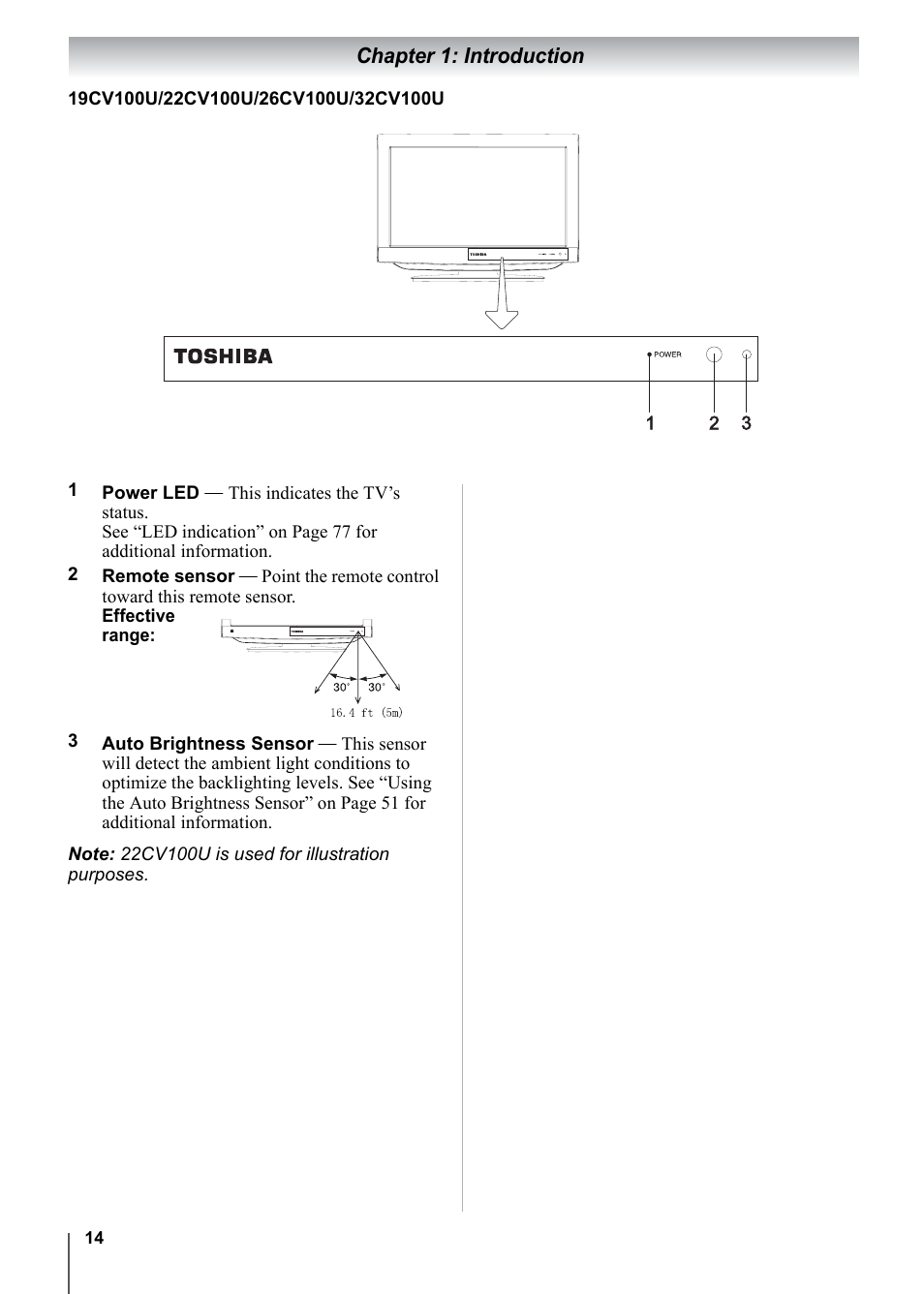 Chapter 1: introduction | Toshiba 15CV101U User Manual | Page 14 / 88