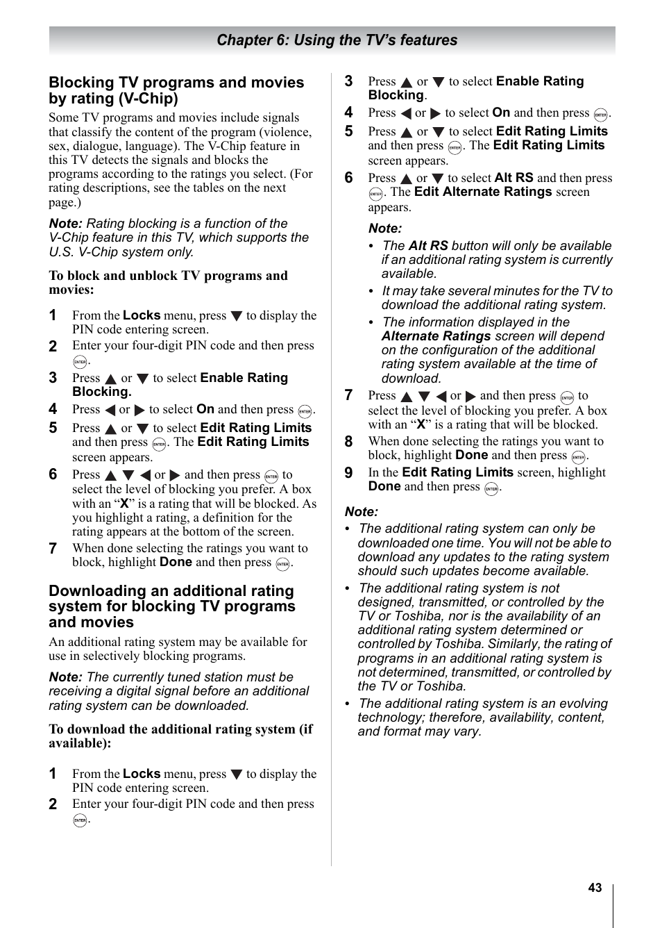 Toshiba 15CV101U User Manual | Page 43 / 88