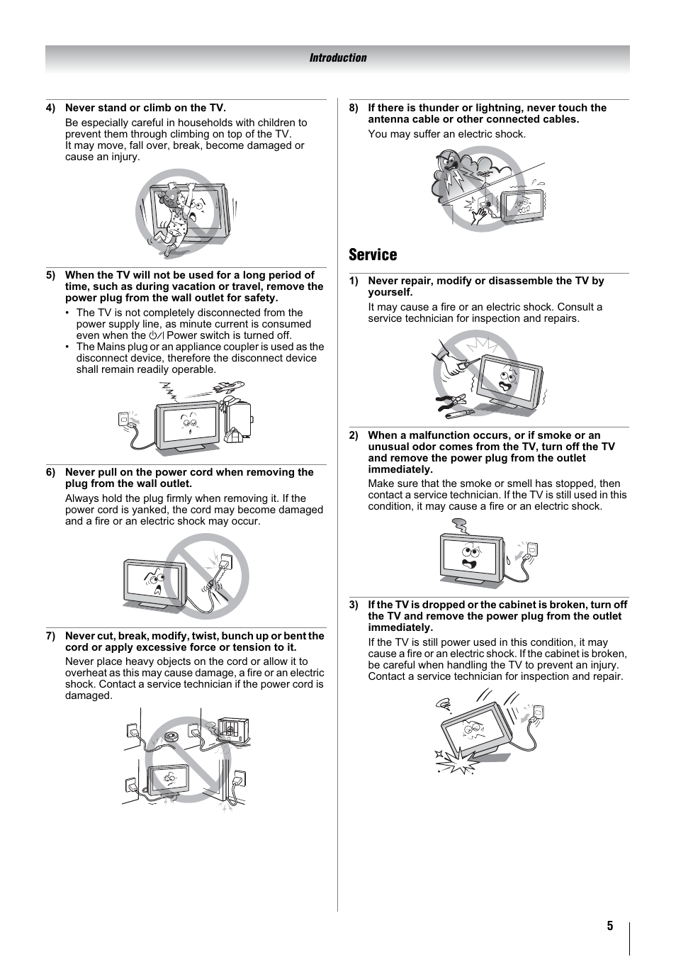 Service | Toshiba 26A3000A User Manual | Page 5 / 28