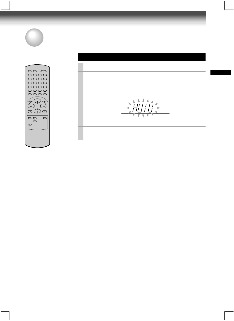 Auto set up, Plug the vcr into the ac outlet | Toshiba W-604 User Manual | Page 13 / 35