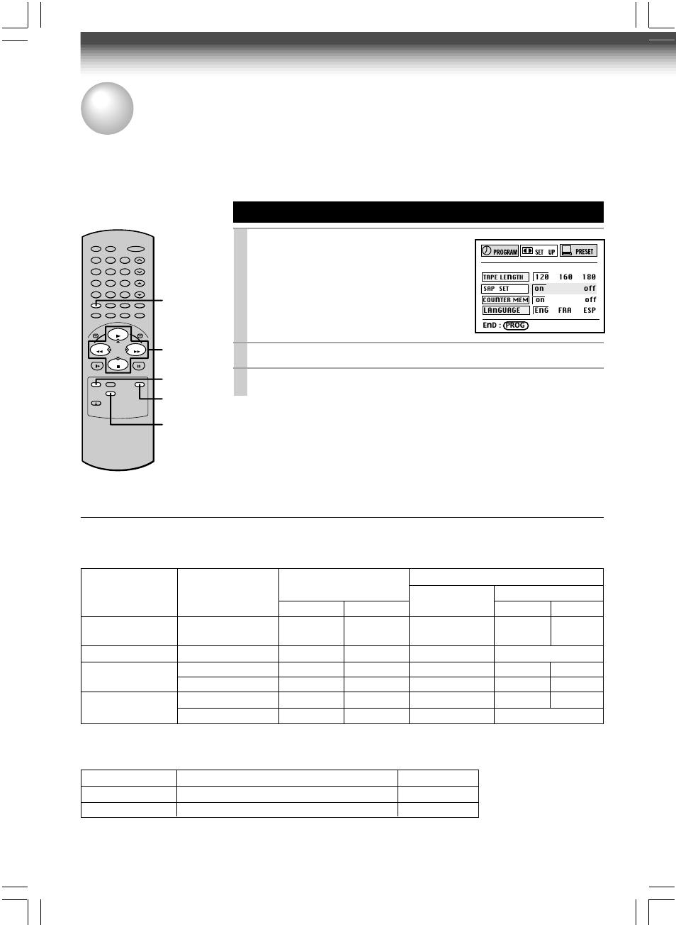 Mts broadcast compatibility, Recording the sap/stereo broadcast, Press prog . twice to exit | Perform a recording, Selecting a sound | Toshiba W-604 User Manual | Page 28 / 35
