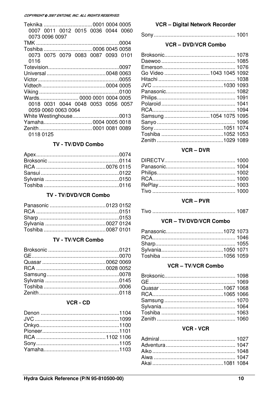 Toshiba Entone 95-810500-00 User Manual | Page 10 / 14