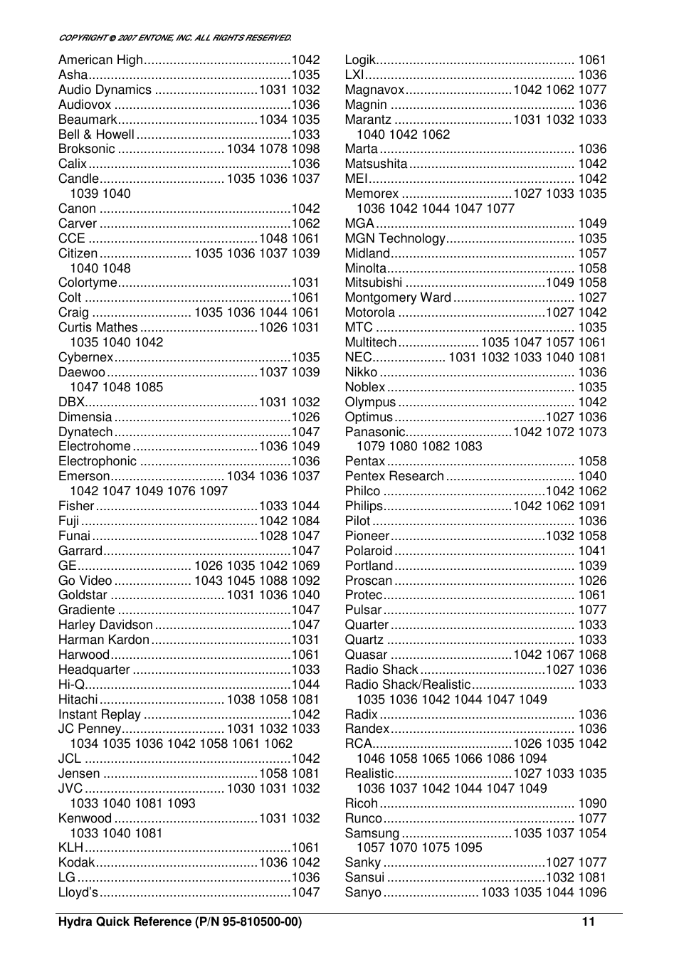 Toshiba Entone 95-810500-00 User Manual | Page 11 / 14