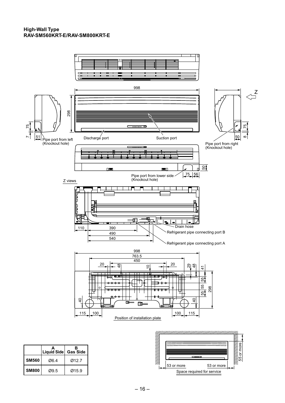 Toshiba RAV-SM560BT-E User Manual | Page 16 / 181