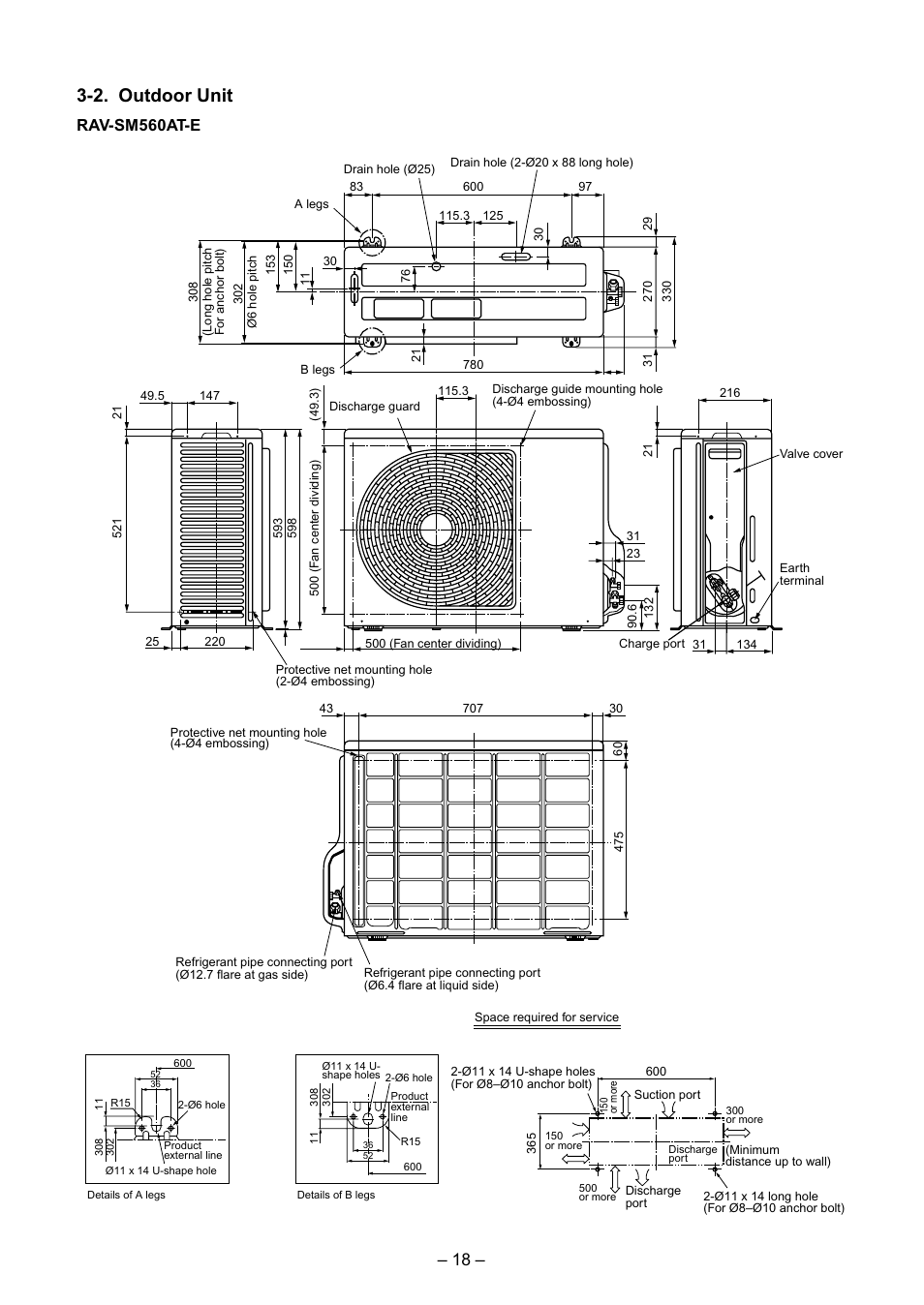 2. outdoor unit, Rav-sm560at-e | Toshiba RAV-SM560BT-E User Manual | Page 18 / 181
