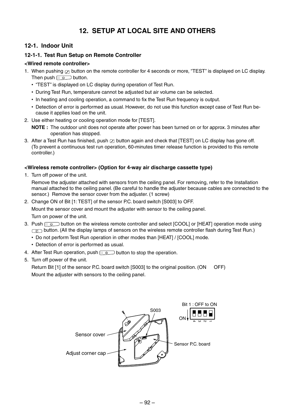 Setup at local site and others | Toshiba RAV-SM560BT-E User Manual | Page 92 / 181