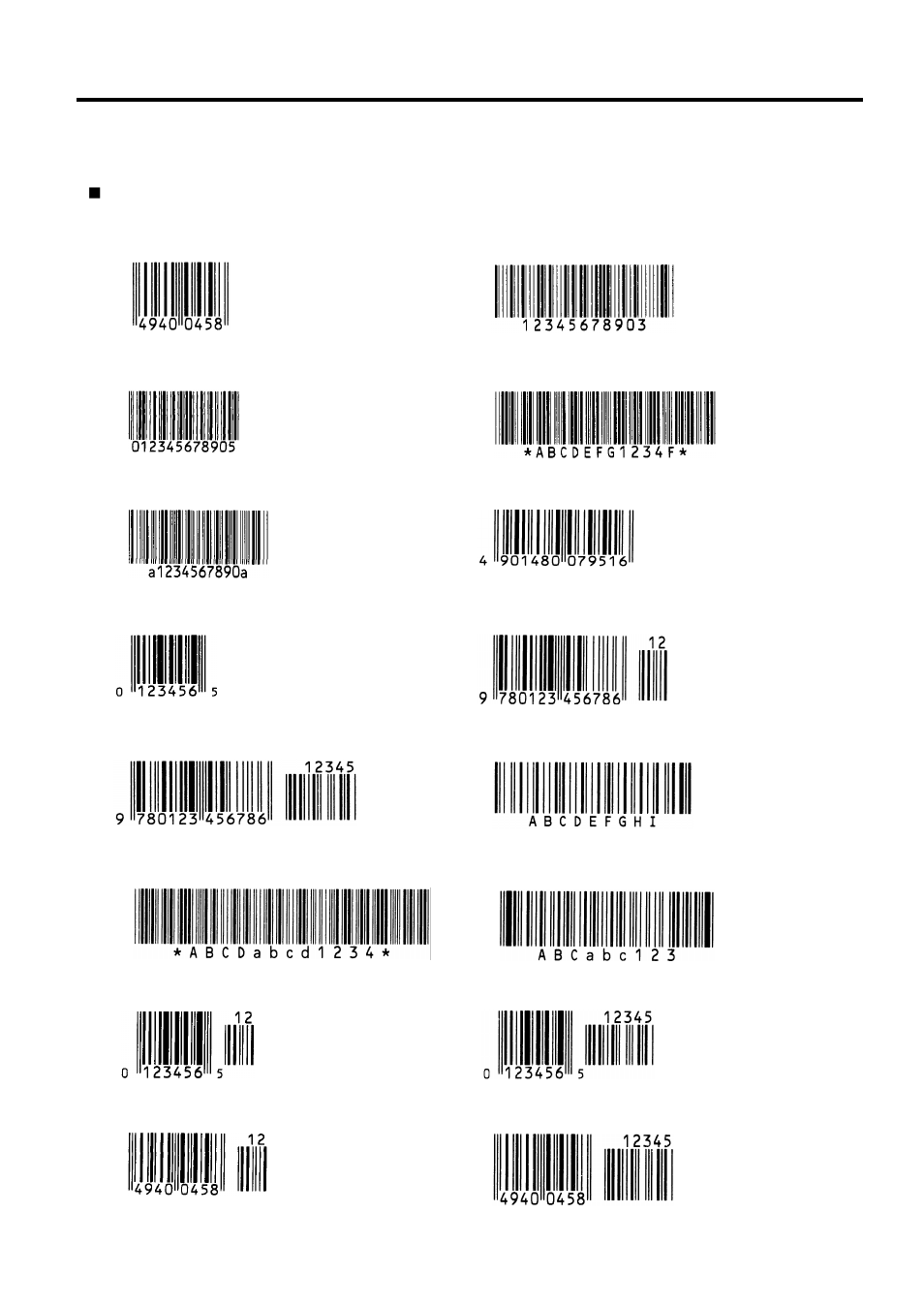 Appendix 5 print samples (cont.) | Toshiba B-492L User Manual | Page 79 / 86