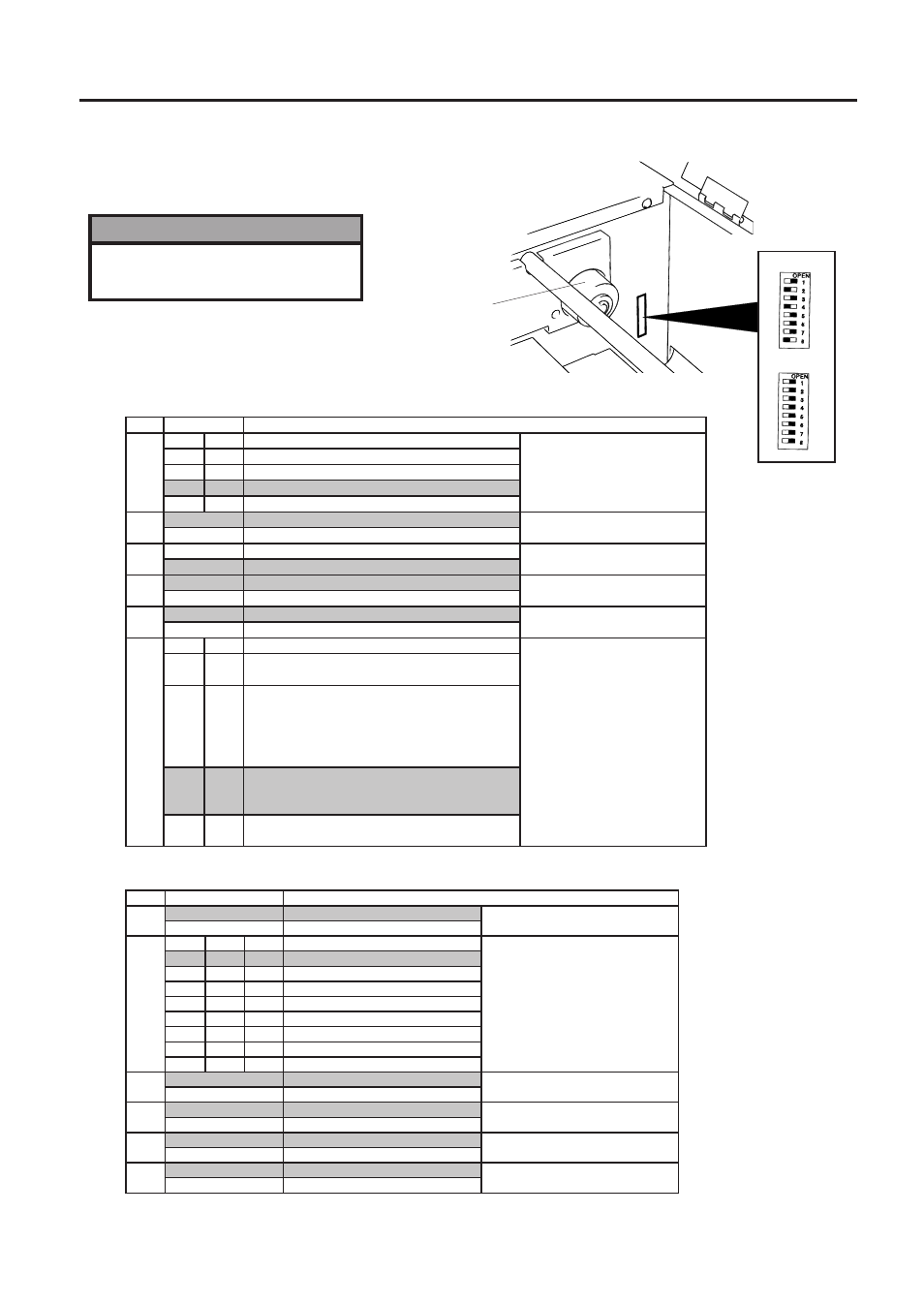 Dip switch functions (b-672 only), 2) dip sw 1 (1) dip sw 2, Fig. 4-1 | E4-1 4. dip switch functions, Guide wheel | Toshiba B-672-QP User Manual | Page 12 / 157