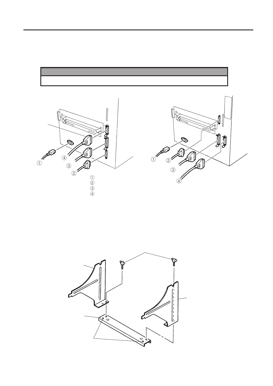 Installation procedure, Connecting the power cord and cables, Holder stand installation | 1 connecting the power cord and cables, 2 holder stand installation | Toshiba B-672-QP User Manual | Page 14 / 157