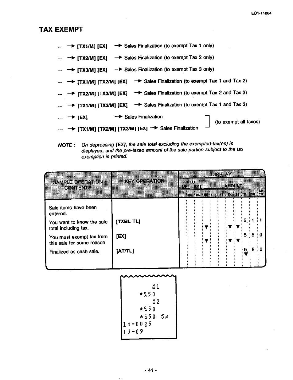 Tax exempt | Toshiba TEC MA-227-100 User Manual | Page 44 / 94