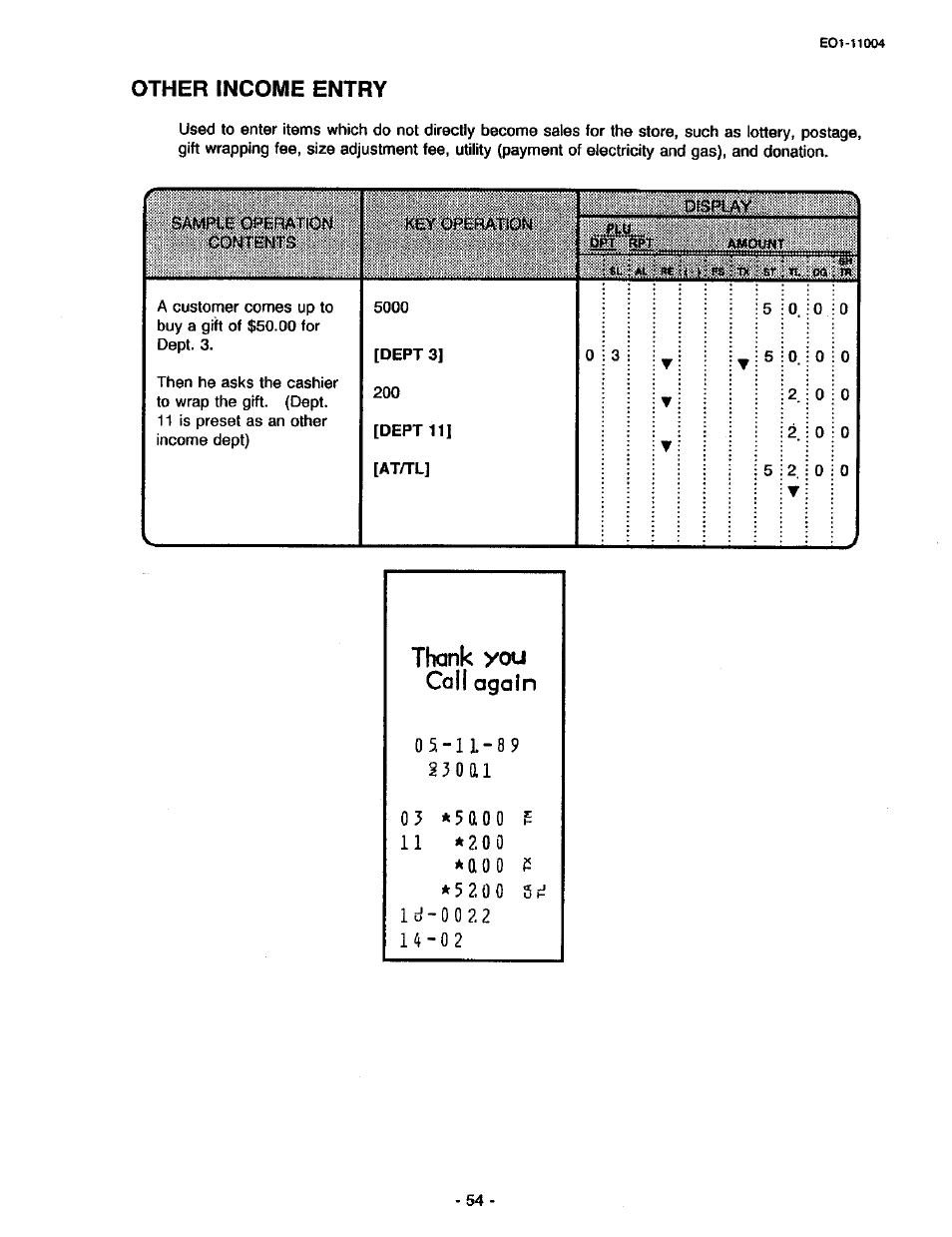 Other income entry | Toshiba TEC MA-227-100 User Manual | Page 57 / 94