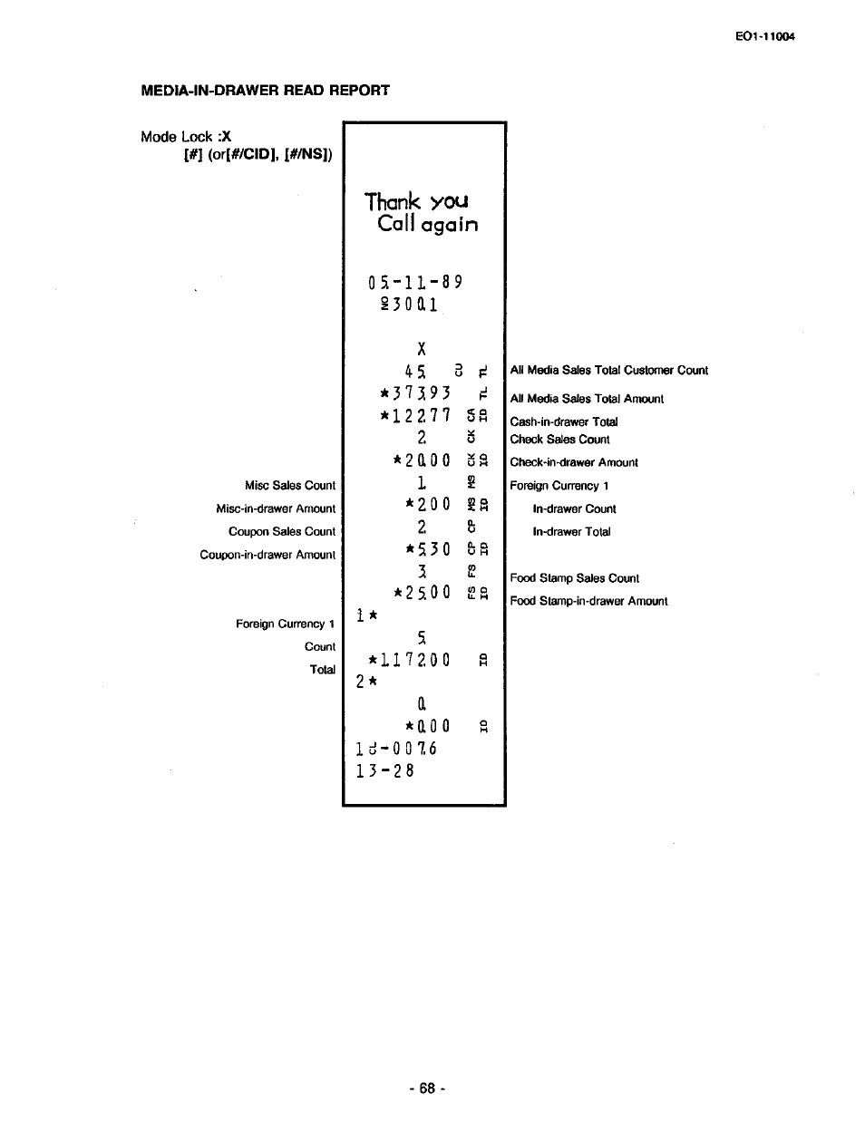 Call again, Y o u, I 3 o a i x | A o o | Toshiba TEC MA-227-100 User Manual | Page 71 / 94