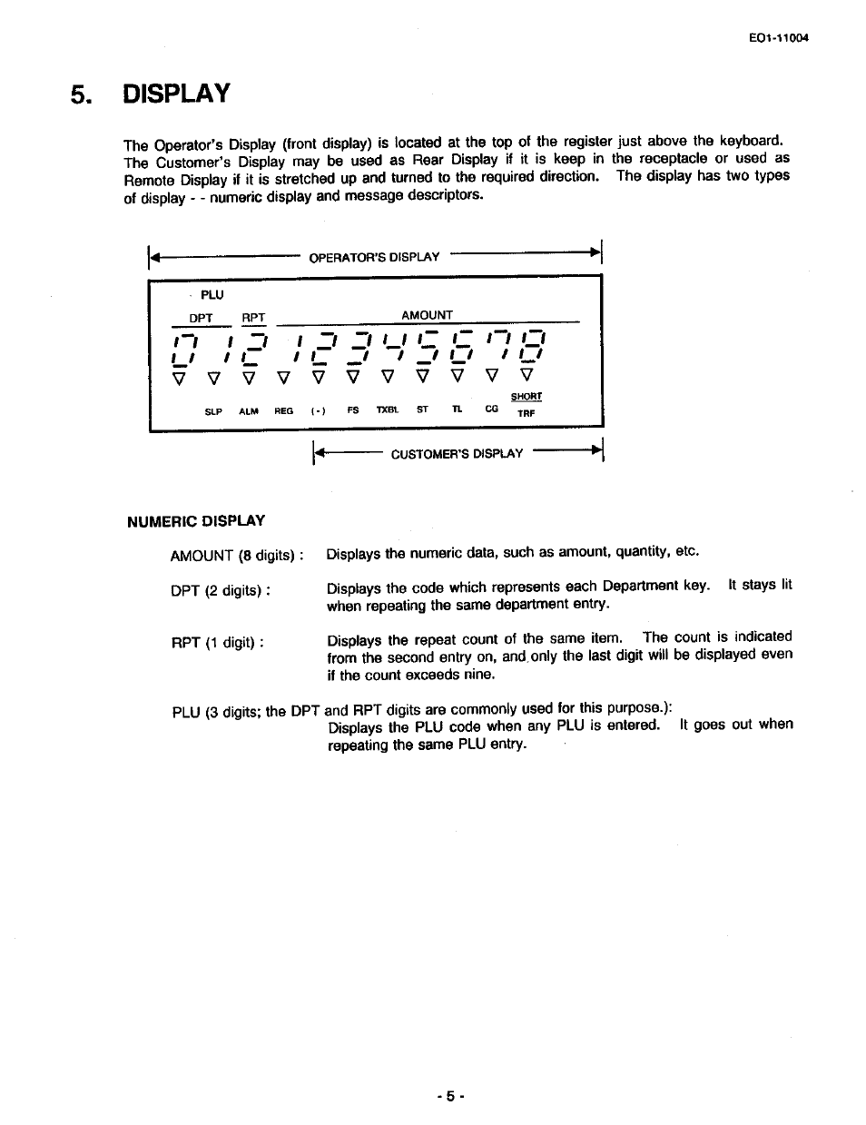 Display, May be | Toshiba TEC MA-227-100 User Manual | Page 8 / 94