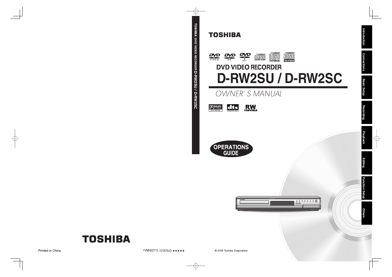 Toshiba D-RW2SU User Manual | 48 pages