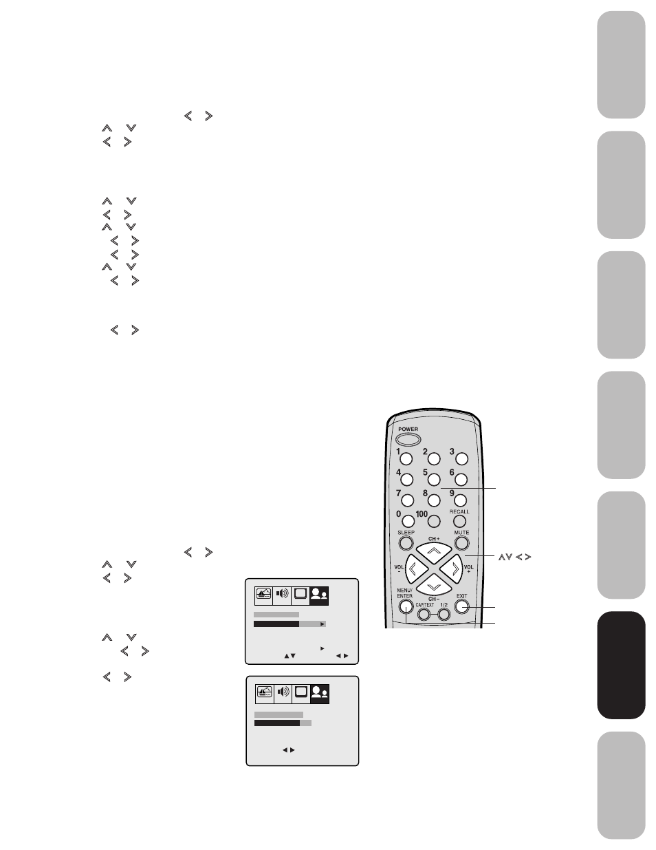 Using the lock menu, Blocking unrated movies or programs, Locking channels | Using the tv’ s features | Toshiba 27A33 User Manual | Page 19 / 32