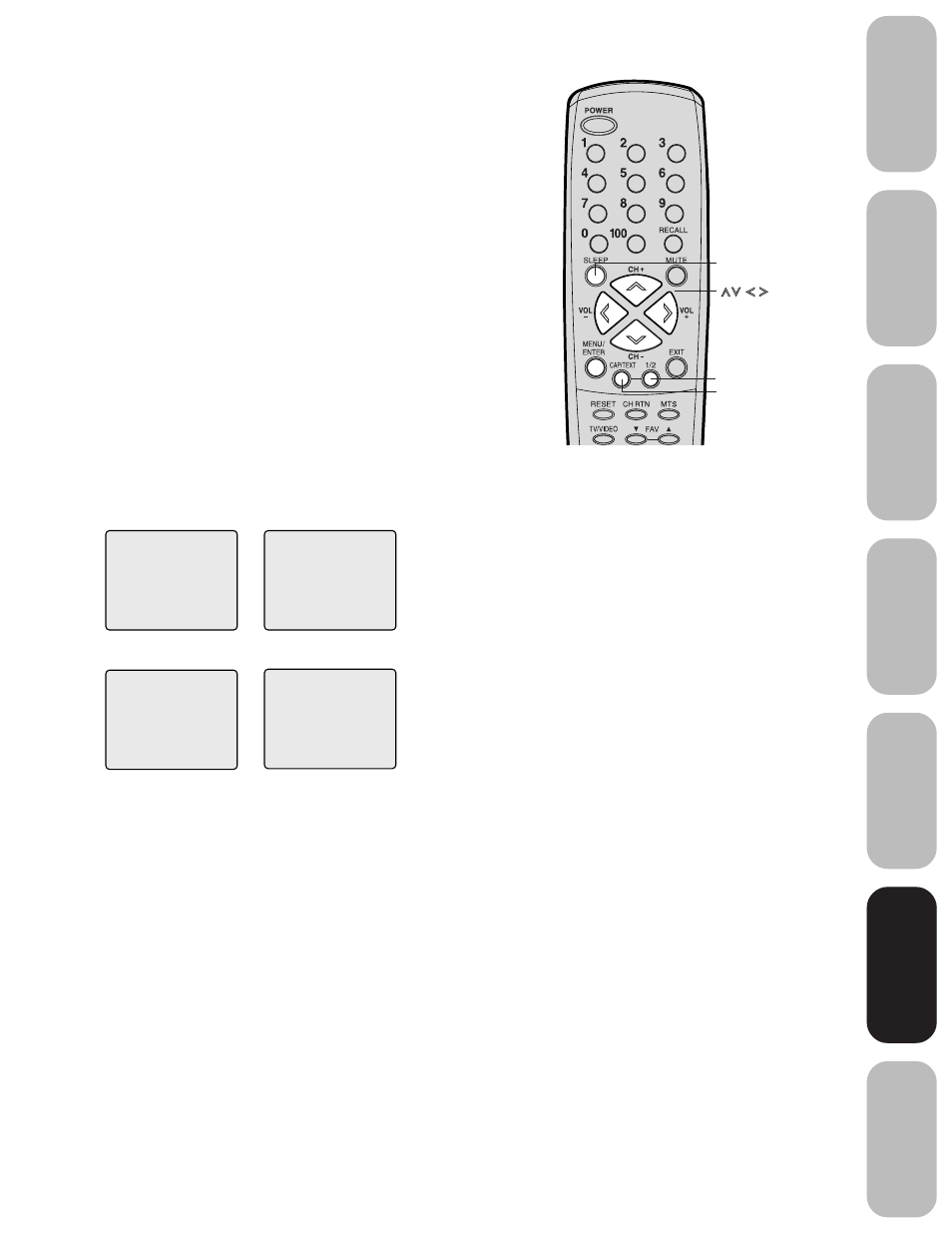 Setting the sleep timer, Using the closed caption feature | Toshiba 27A33 User Manual | Page 25 / 32