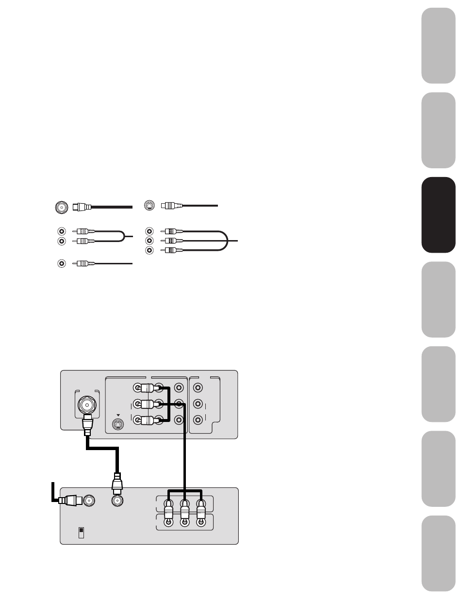 Connecting your tv, Connecting a vcr | Toshiba 27A33 User Manual | Page 7 / 32