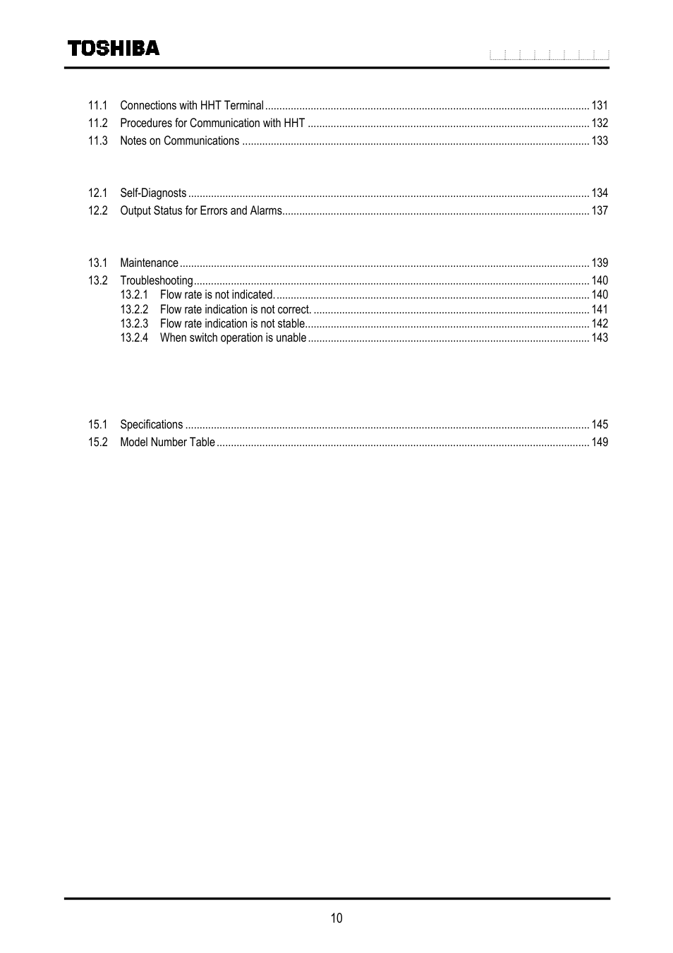 Toshiba LF516 User Manual | Page 11 / 157